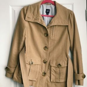 GAP Beige, short-length jacket, Size Small
